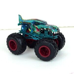 Hot Wheels Monster Trucks Mega-Wrex Dinosaur Teal Purple 1:64 Diecast Loose Toy